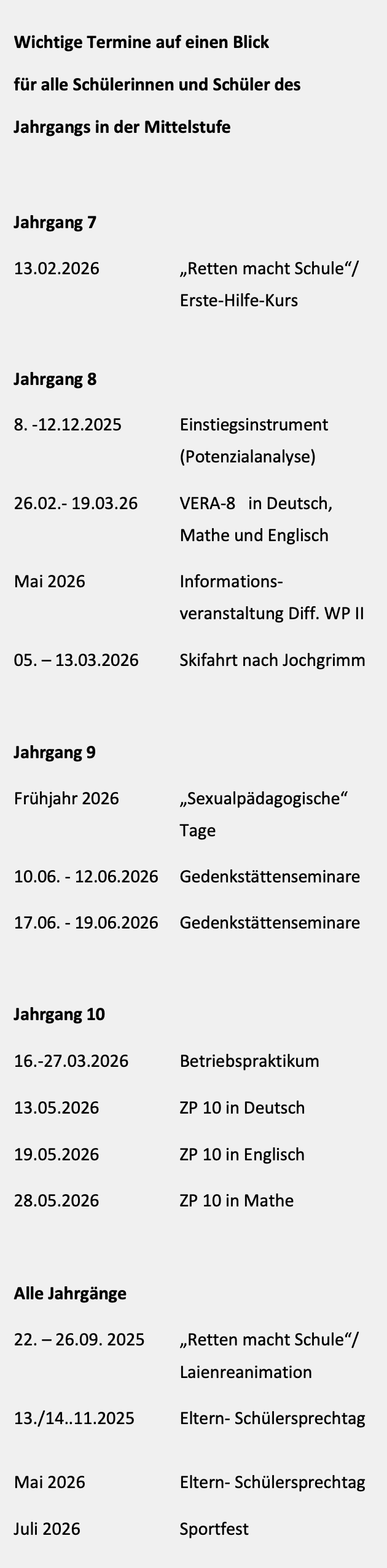Termine mittelstufe1