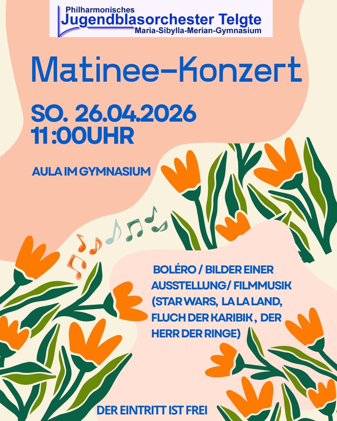 Matinee-Konzert 2026 – kommt vorbei! 🎶